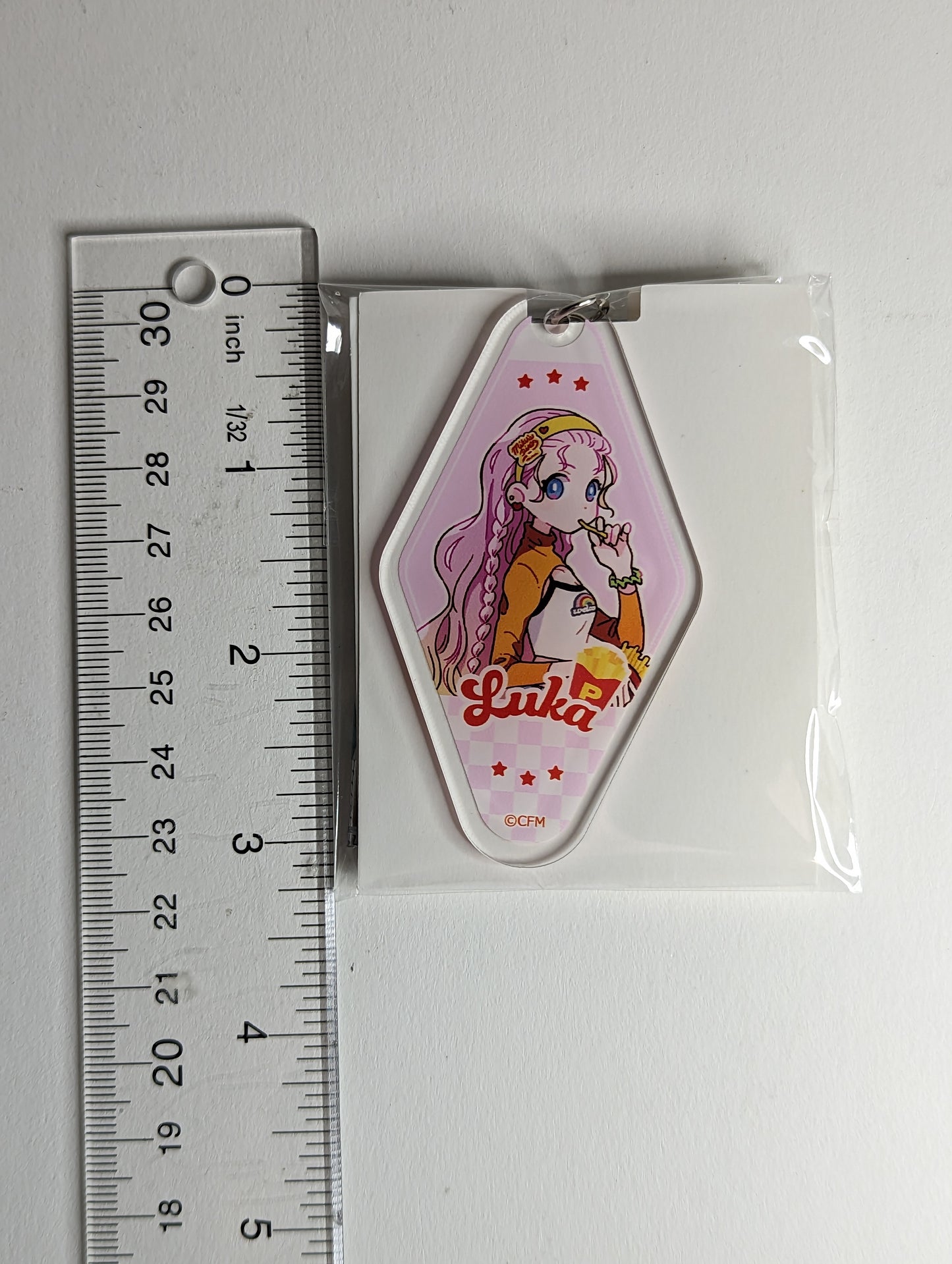 Megurine Luka Vocaloid Hatsune Miku Diner Acrylic Motel Keychain