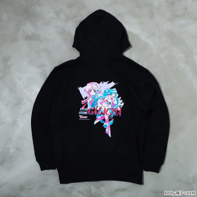 Hatsune Miku & Megurine Luka Vocaloid Galactic Police 90’s Retro-like Zip-up hoodie L Size