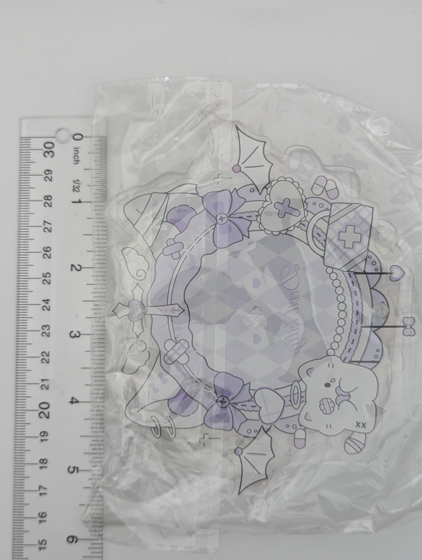Purple Acrylic Medical Cat Badge Holder (5.8CM)