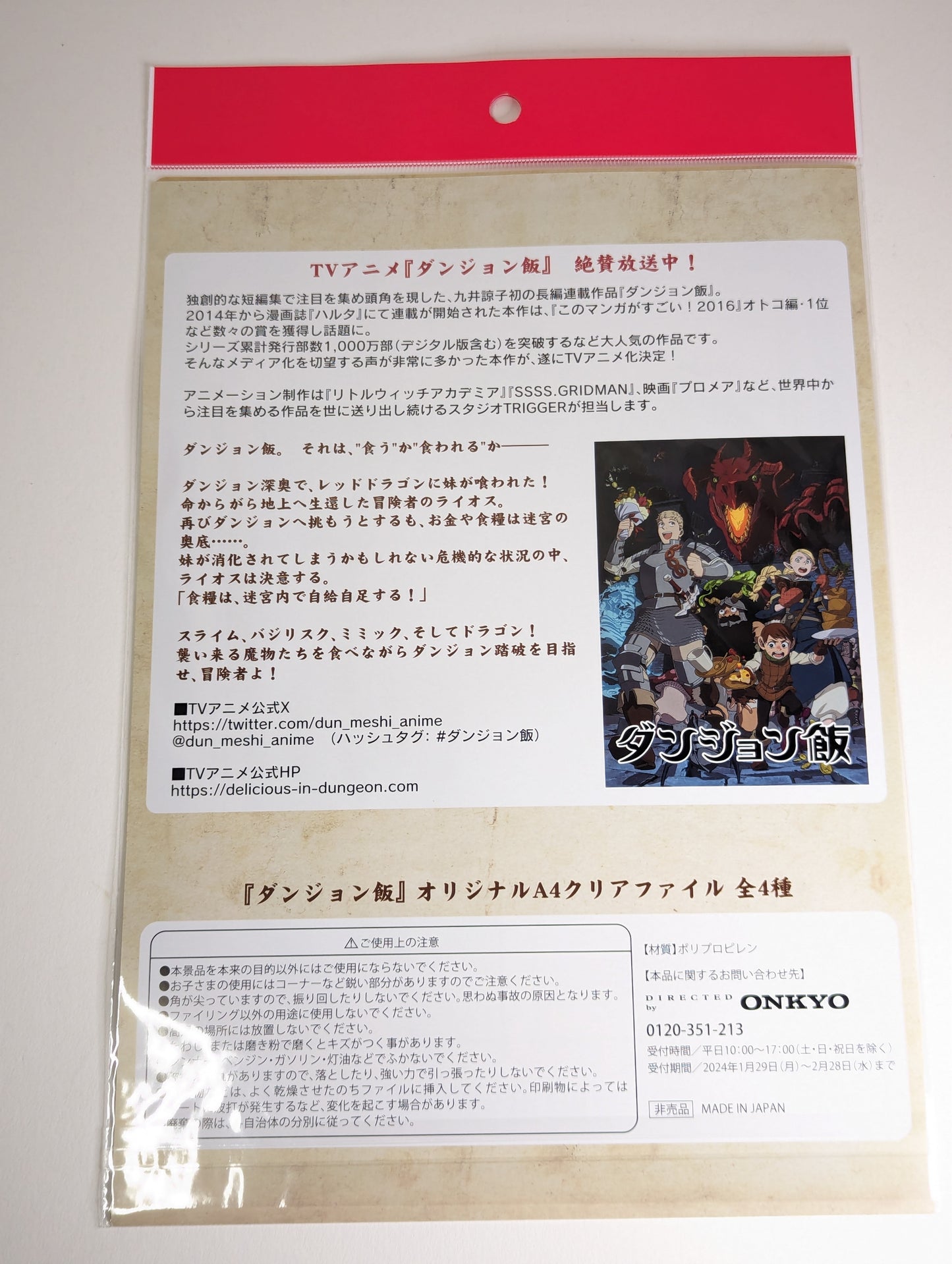Senshi Delicious in Dungeon / Dungeon Meshi Clear File