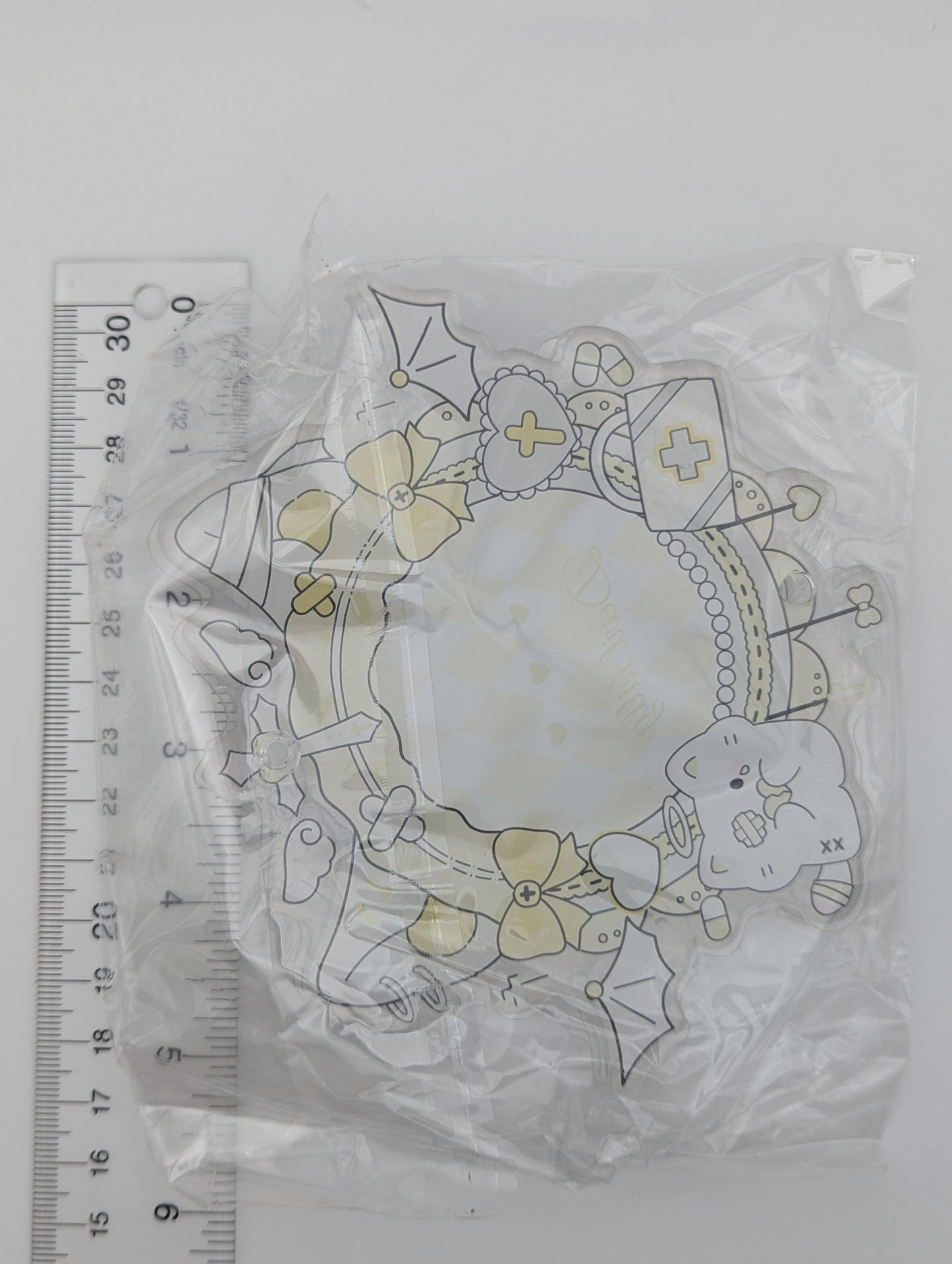 Yellow Acrylic Medical Cat Badge Holder (5.8CM)