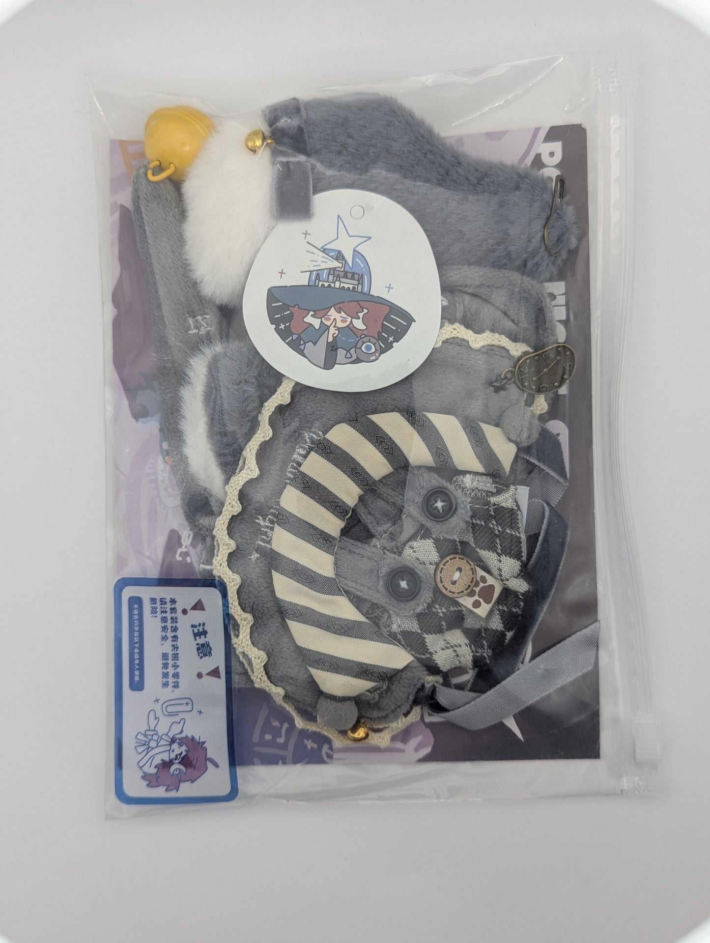 Grey Cat Magician Nui Clothing 10CM