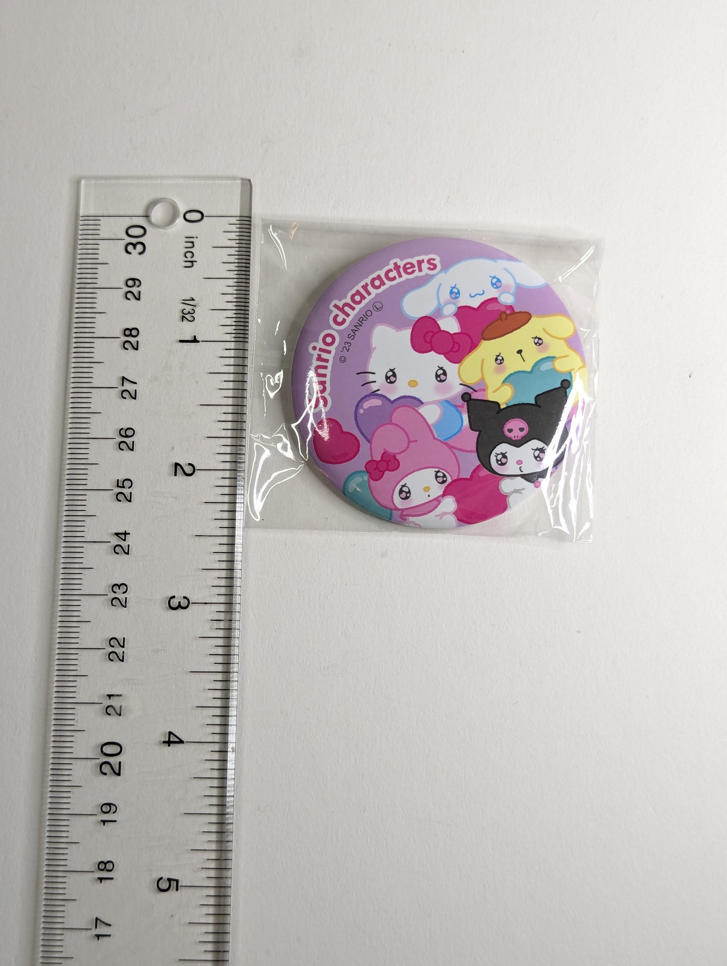 Cinnamoroll, Helly Kitty, Pompompurin, My Melody, Kuromi Sanrio Can Badge
