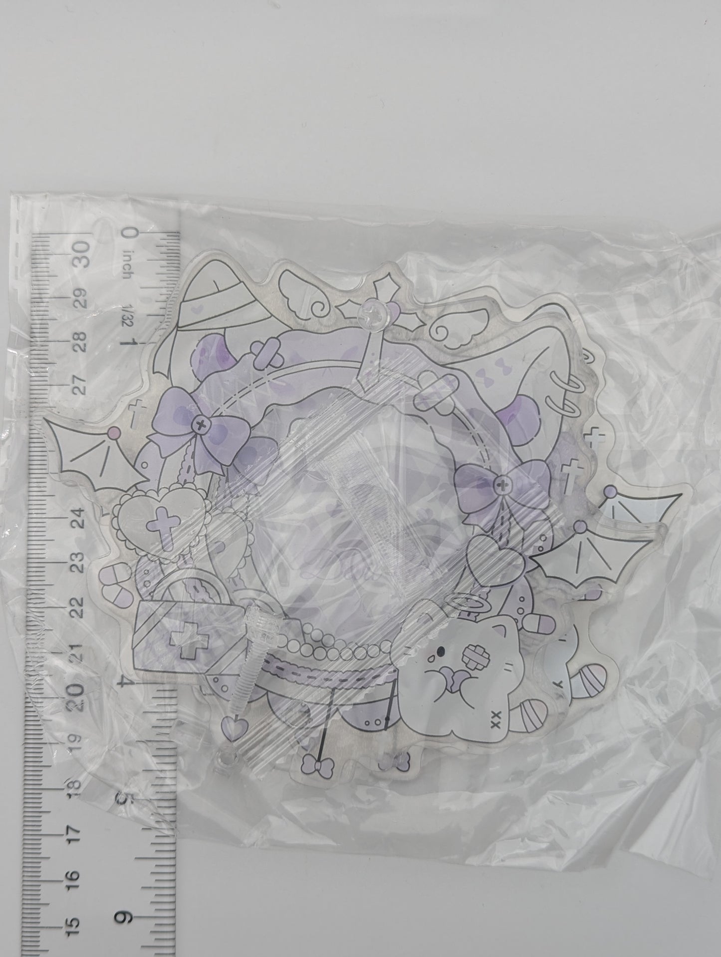 Purple Acrylic Medical Cat Badge Holder (5.8CM)