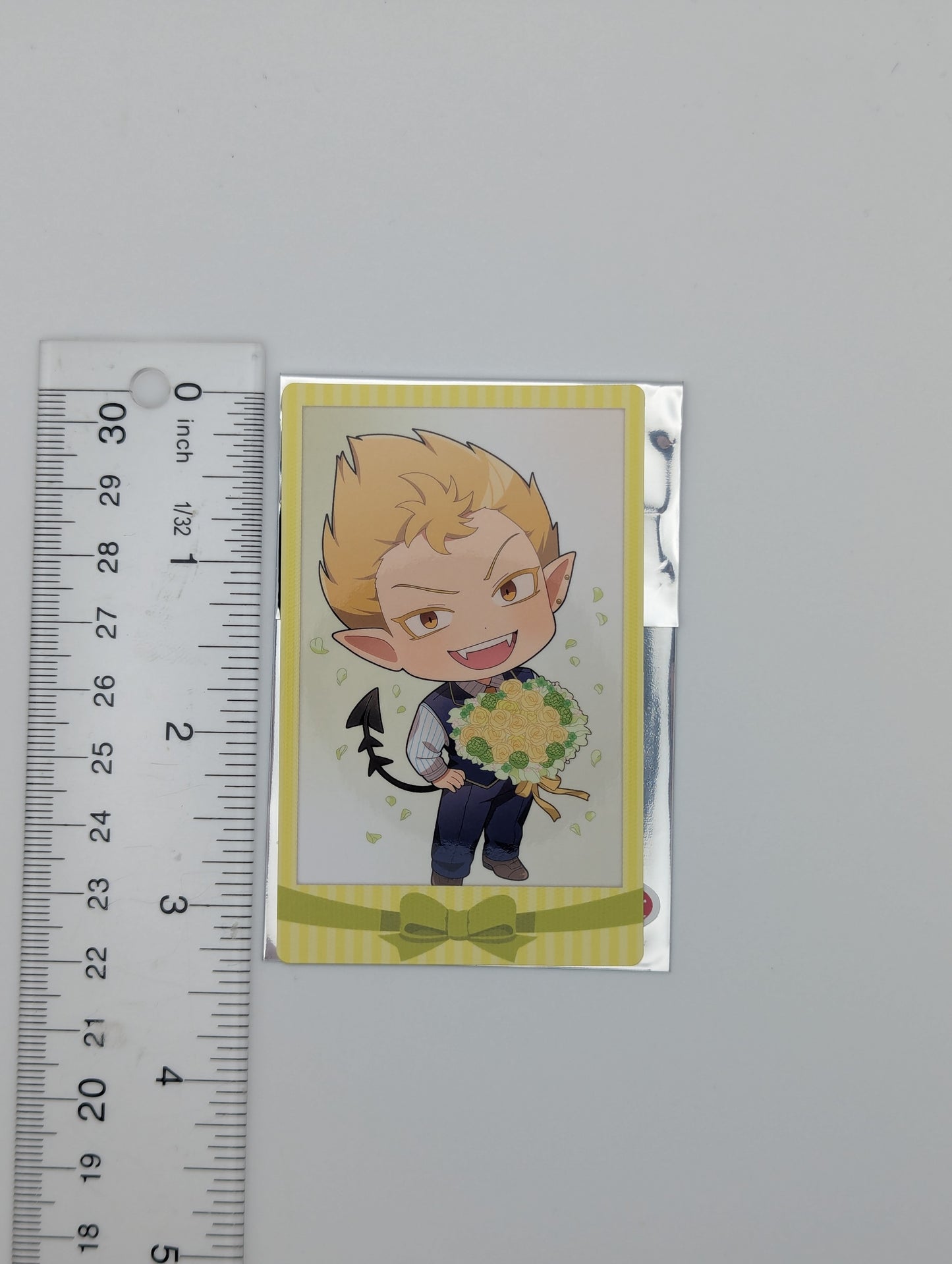 Sabro Sabnock Welcome to Demon School / Mairimashita Iruma-kun Bouquet ver. Chibi Polaroid-style Card