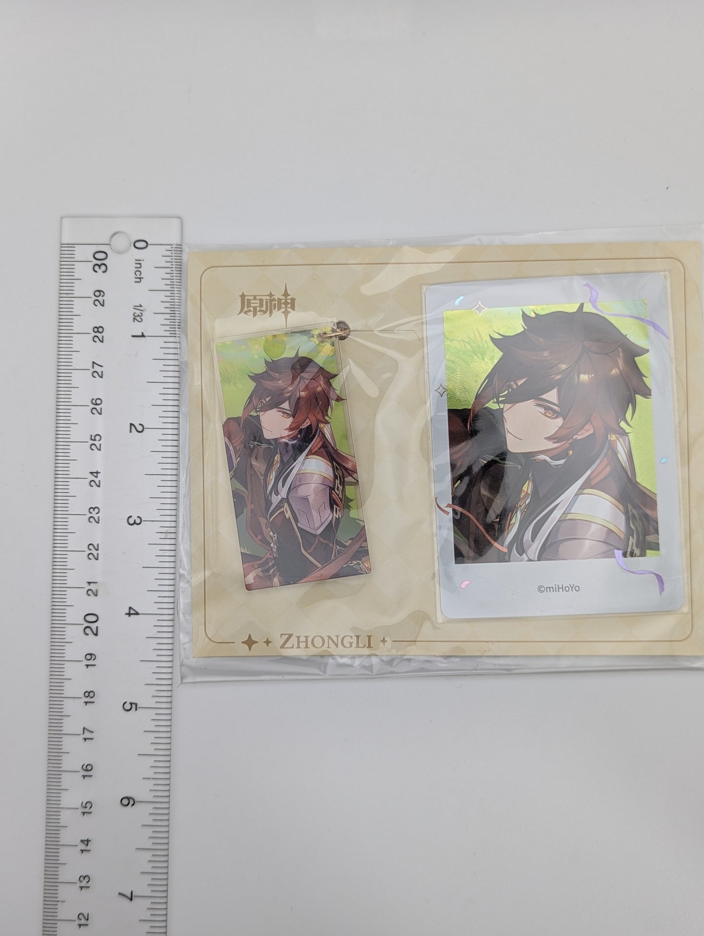 Zhongli Genshin Impact Acrylic Keychain & Polaroid Set