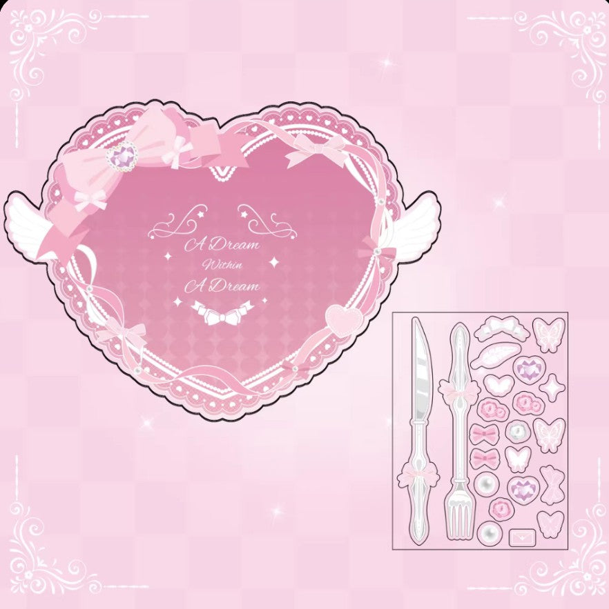 Pink Acrylic Heart Display with Shaker Charms (14.5x10.4CM)