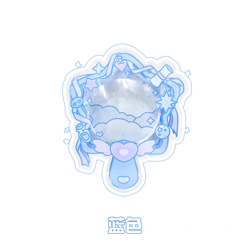 Blue Acrylic Magic Wand Badge Holder (5.8CM)