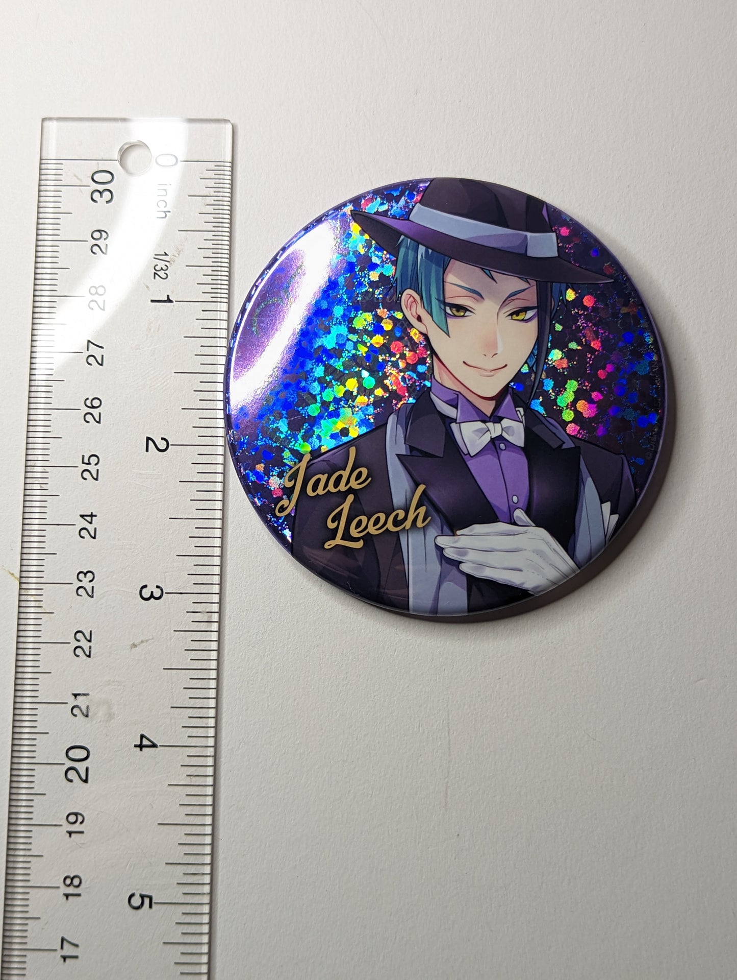 Jade Leech Twisted Wonderland Can Badge