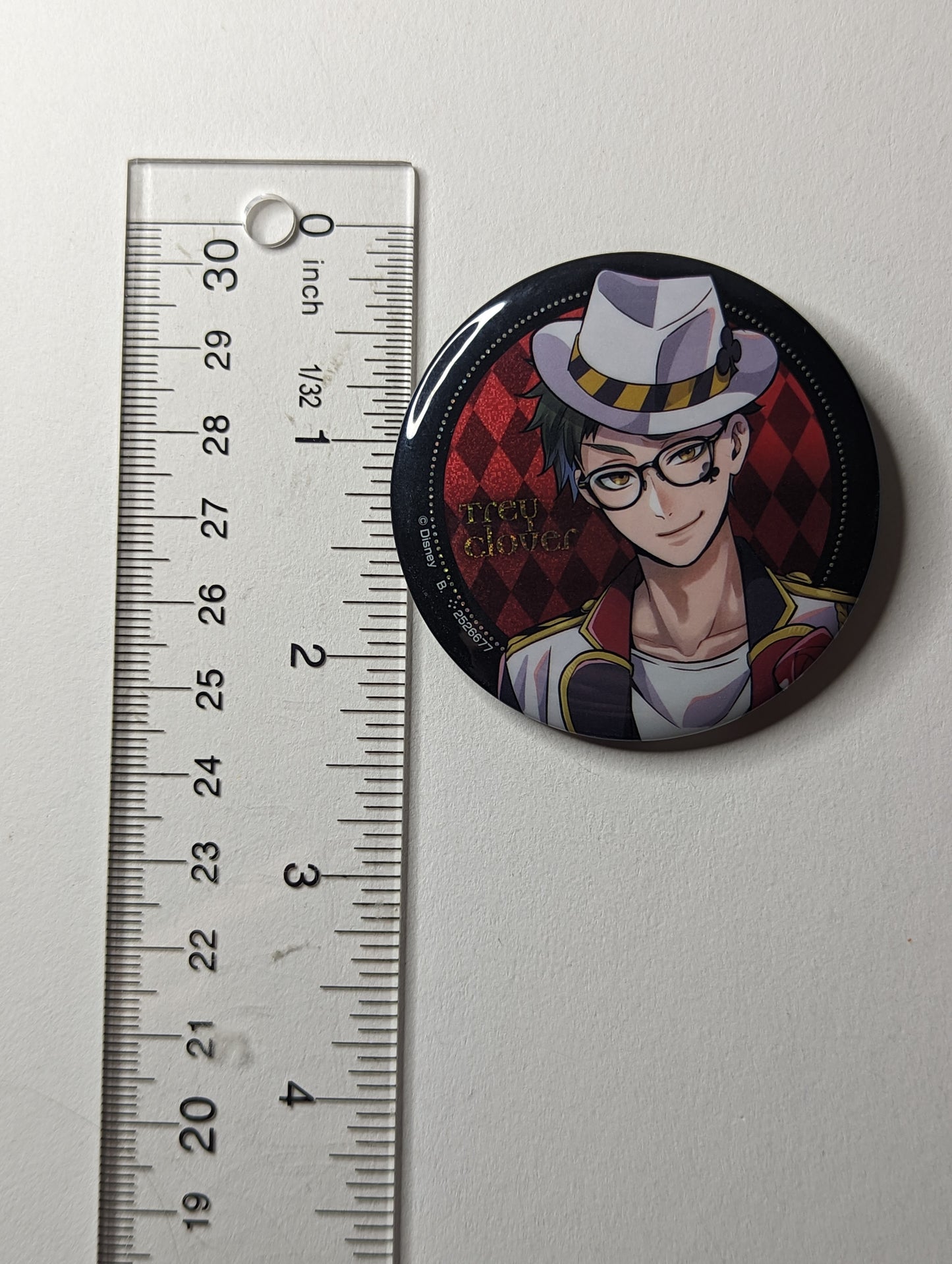 Trey Clover Twisted Wonderland Can Badge