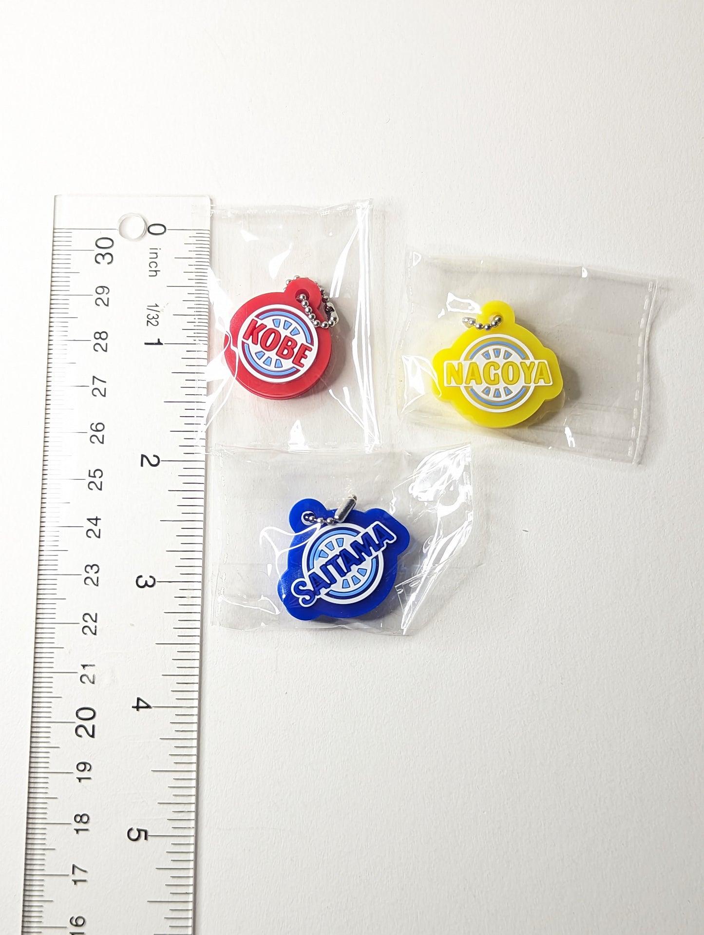 Love Live Sunshine Rubber Charms Kobe, Nagoya, Saitama Set