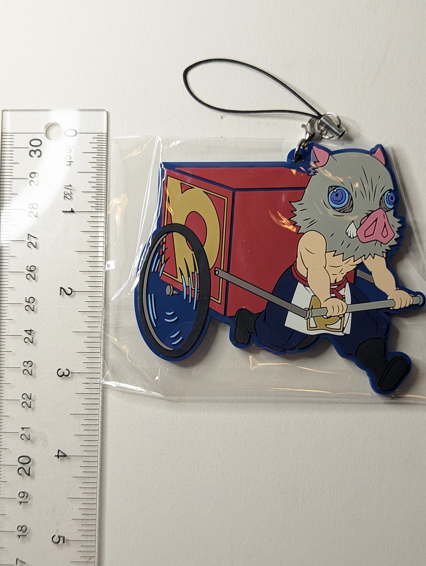 Inosuke Hashibira Pizza-La Demon Slayer Rubber Strap
