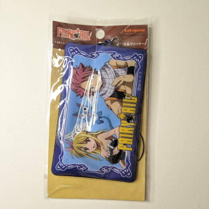 Lucy and Natsu and Happy Fairy Tail Puffy Strap Keychain