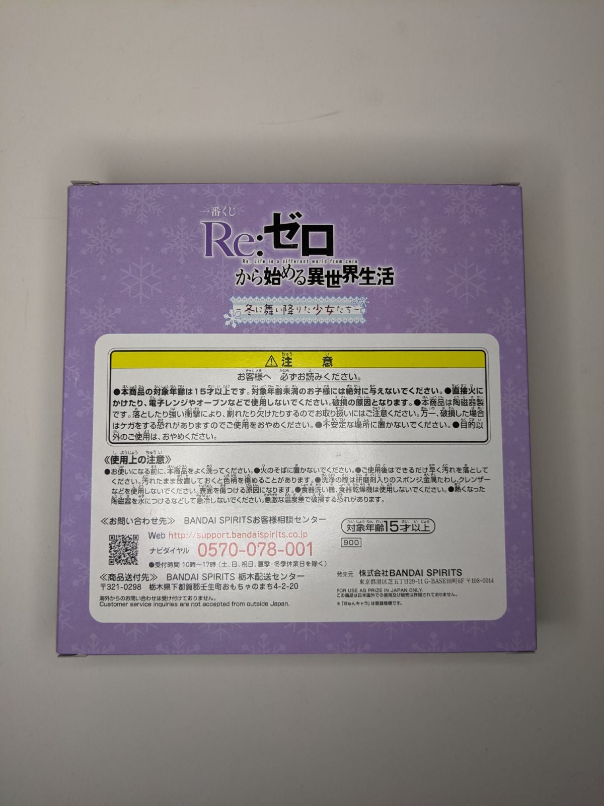 Rem & Ram Re:Zero Girls Who Landed in Winter Ichiban Kuji Prize E Bowl Dish