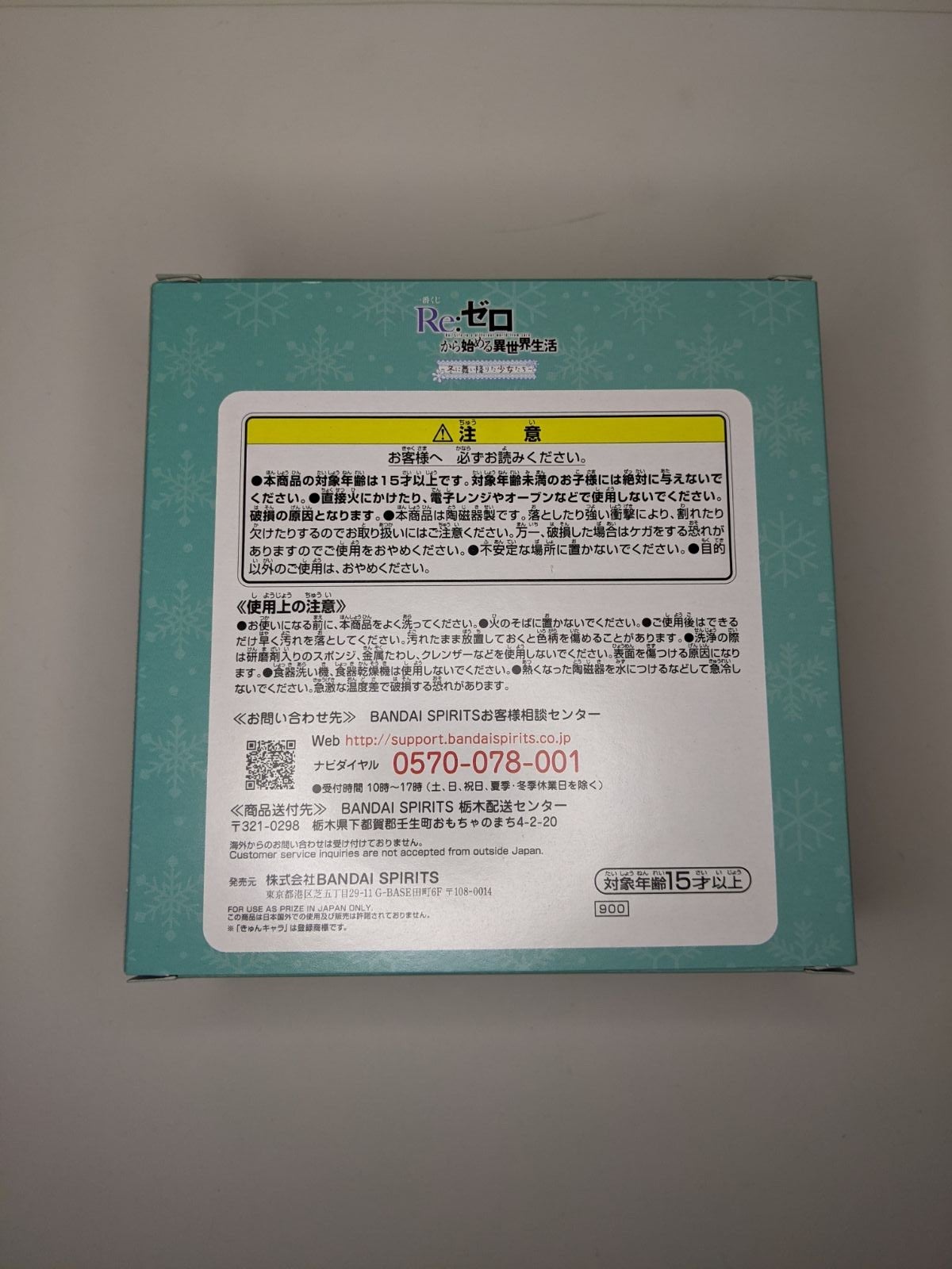Rem & Ram Re:Zero Girls Who Landed in Winter Ichiban Kuji Prize E Bowl Dish