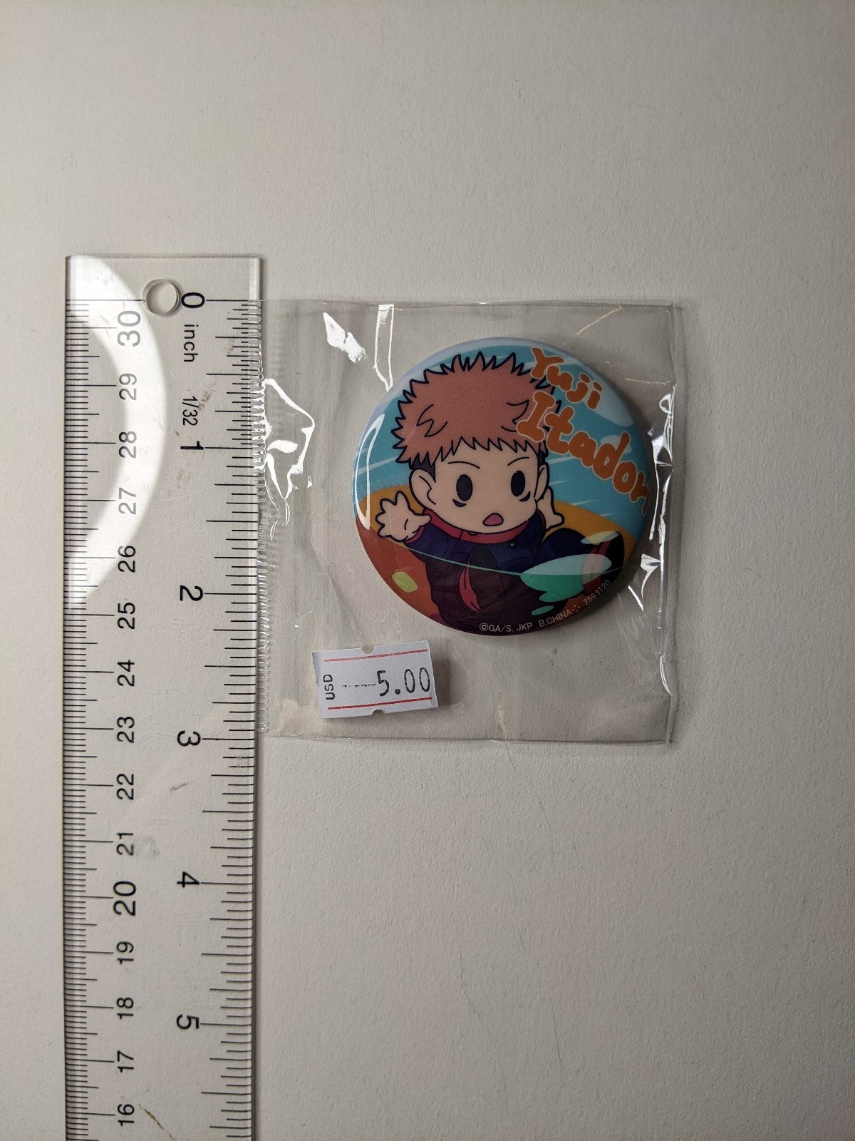 Yuji Itadori Jujutsu Kaisen JJK Can Badge