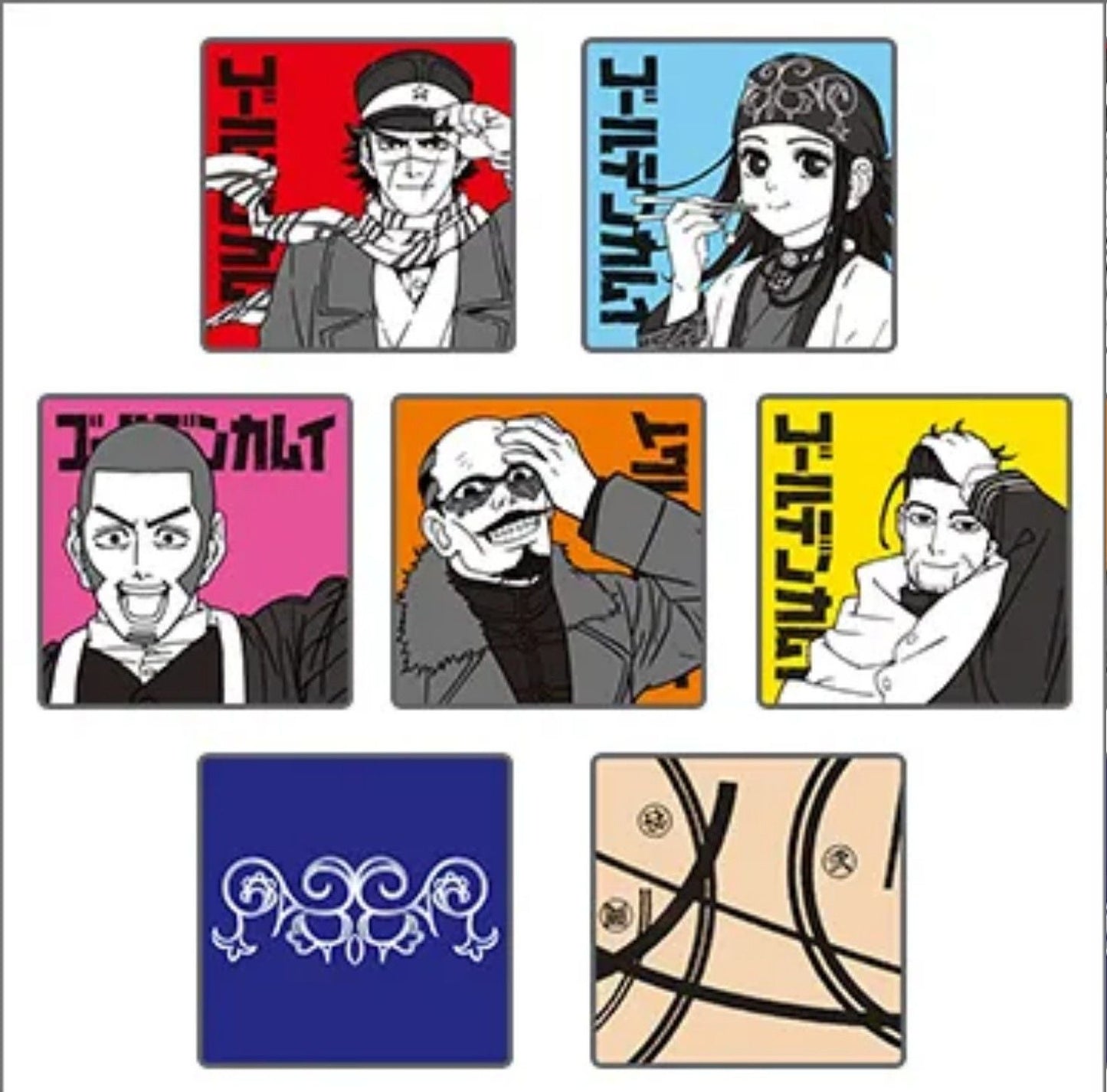 Skin Map Golden Kamuy Mini Towel 20x20cm