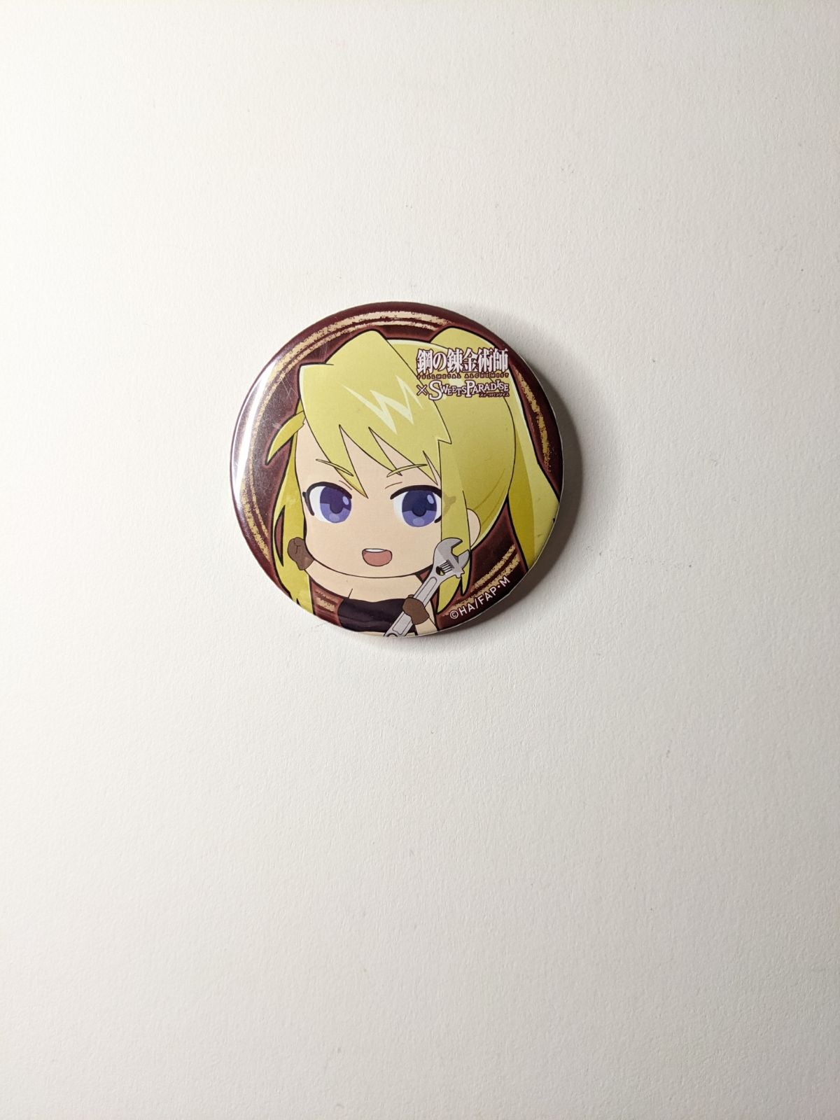 Winry Rockbell Fullmetal Alchemist Can Badge