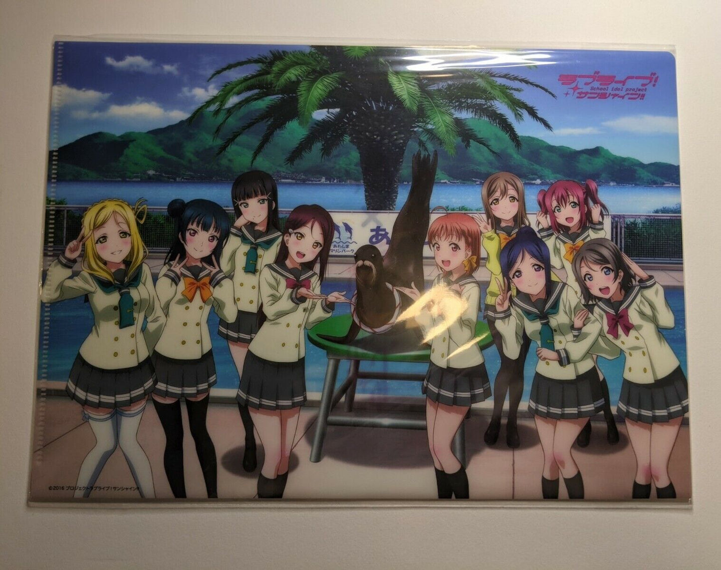 Aqours Love Live x Awashima Marine Park Clear File Group