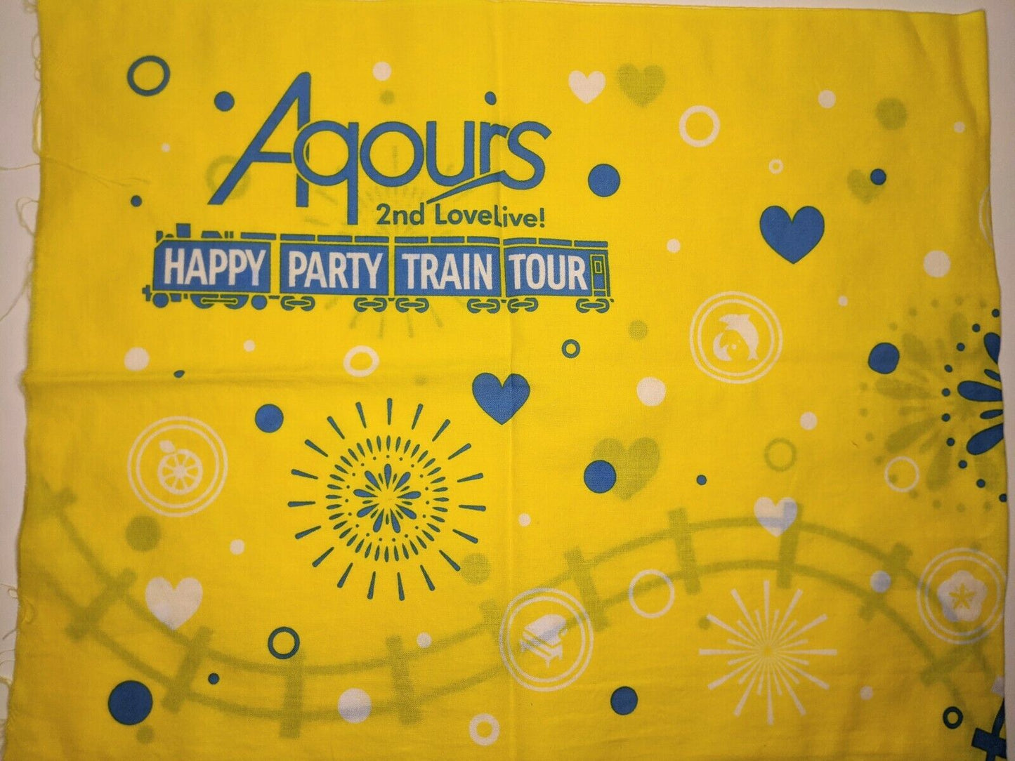 Aqours 2nd Love Live Happy Party Train Tour Fabric Towel Square Nagoya