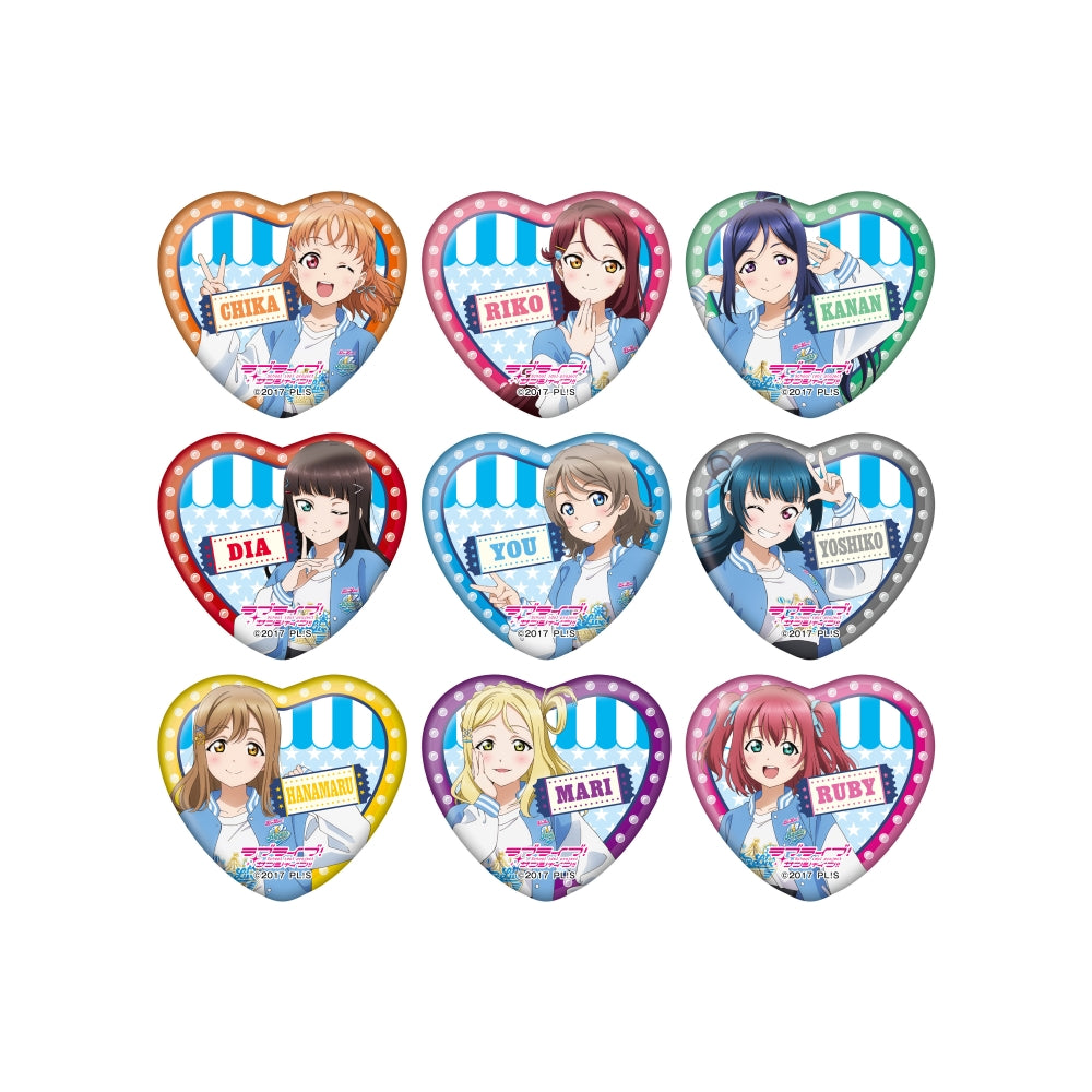 [PREORDER] Aqours Love Live Fan Fun Festival Heart Badge Blind Bags