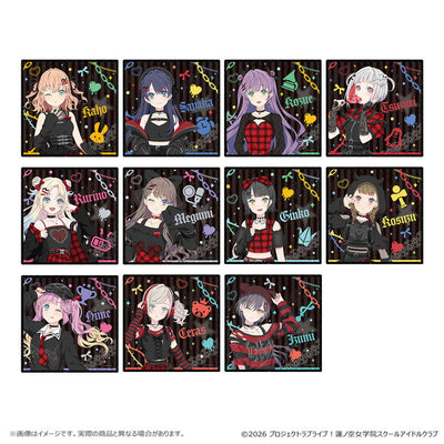 [PREORDER] Hasunosora Love Live POP UP SHOP Gothic Punk Collection Acrylic Glitter Shikishis