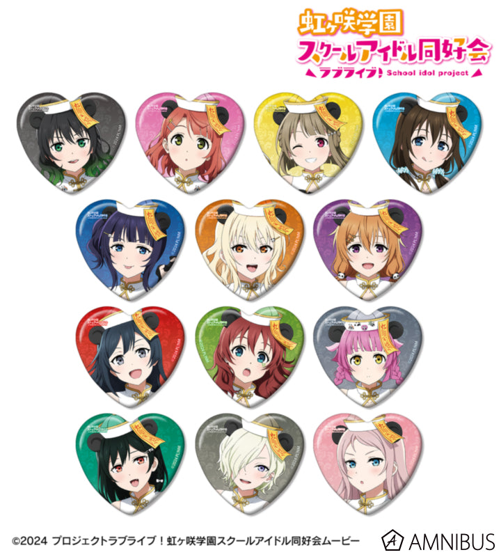 [PREORDER] Love Live Nijigasaki Panda Jiangshi Ver. Heart Can Badges