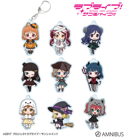 [PREORDER] Aqours Love Live! Sunshine!! Gyaru Ver. Chibi Halloween Acrylic Keychains