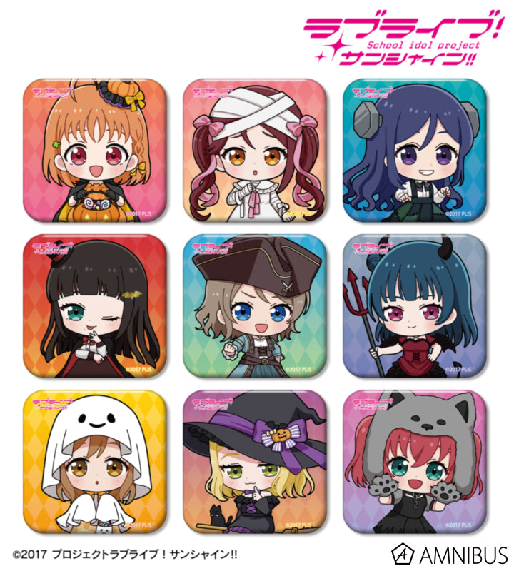 [PREORDER] Aqours Love Live! Sunshine!! Gyaru Ver. Chibi Halloween Square Badges