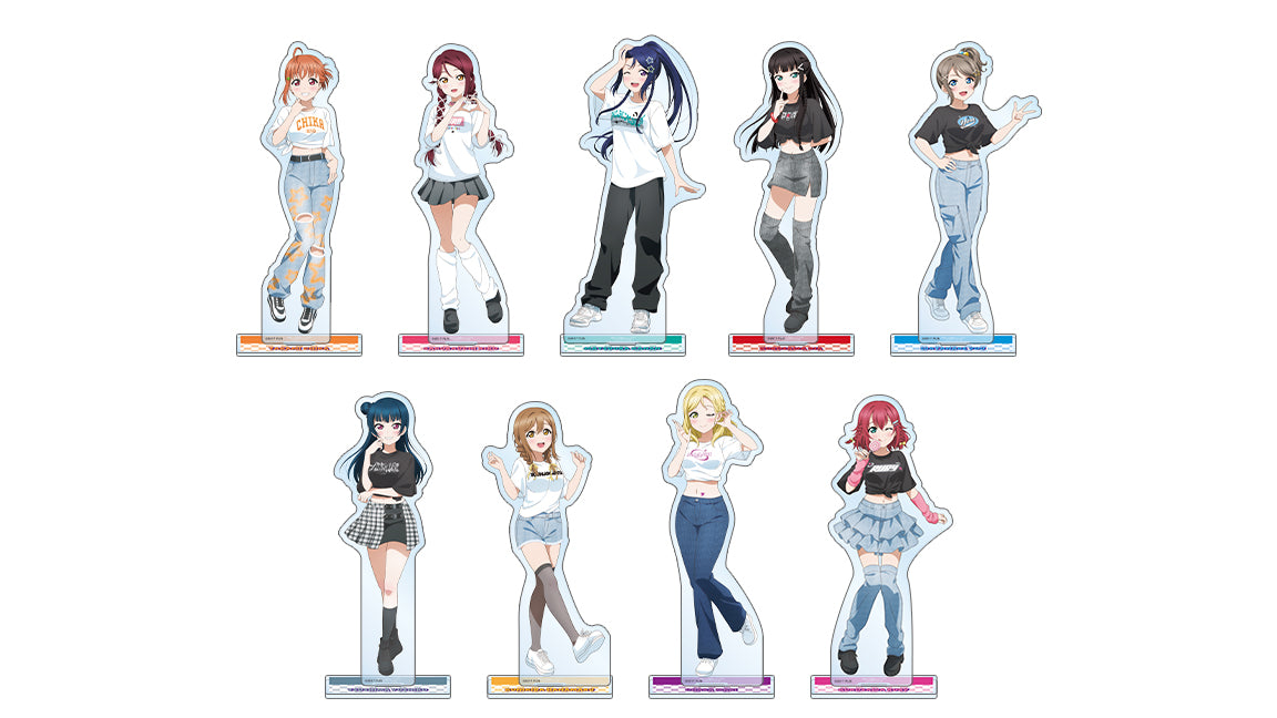 [PREORDER] Aqours Love Live Sunshine arti-mate Y2K Fashion Ver. Acrylic Stands