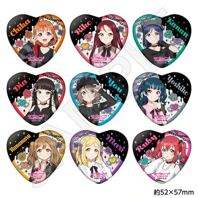 [PREORDER] Aqours Love Live Sunshine Pop Up Shop Heart Badges