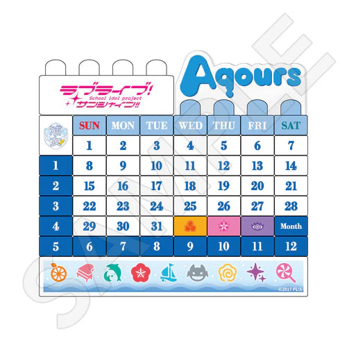 [PREORDER] Aqours Love Live Sunshine Pop Up Shop Block Calendar