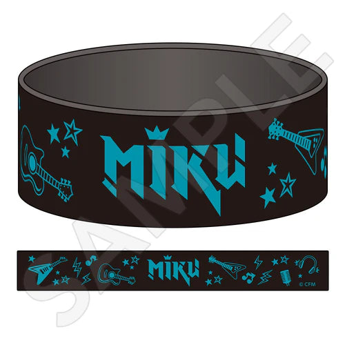 [PREORDER] Vocaloid x Don Quijote Black Rock Band Rubber Bracelet