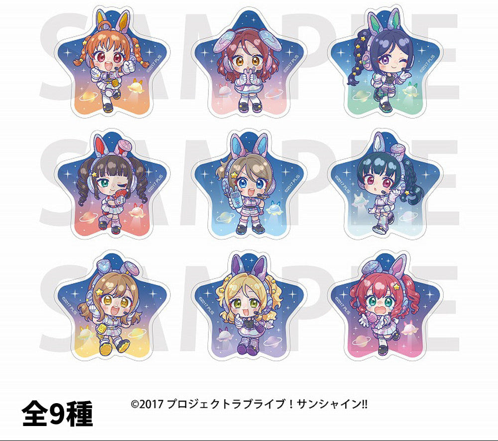 [PREORDER] Aqours Love Live! Sunshine!! Space Ranger Ver. Chibi Clear Stickers