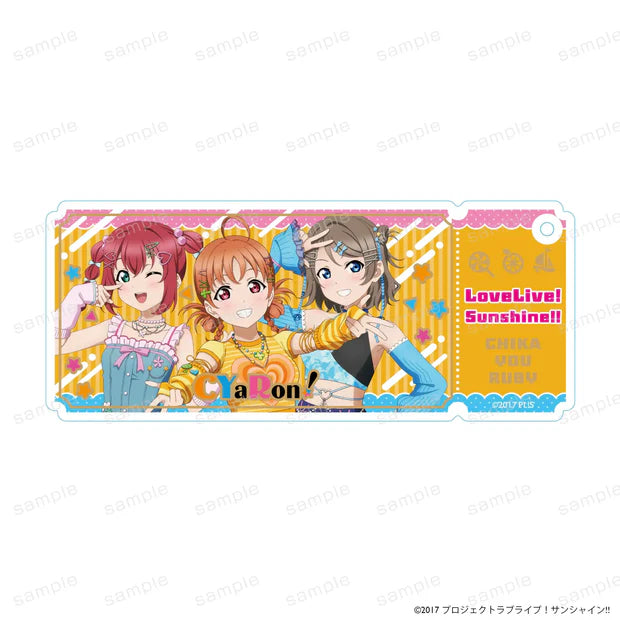 [PREORDER] Aqours Love Live Y2K ver. Foil-Stamped Acrylic Keychains