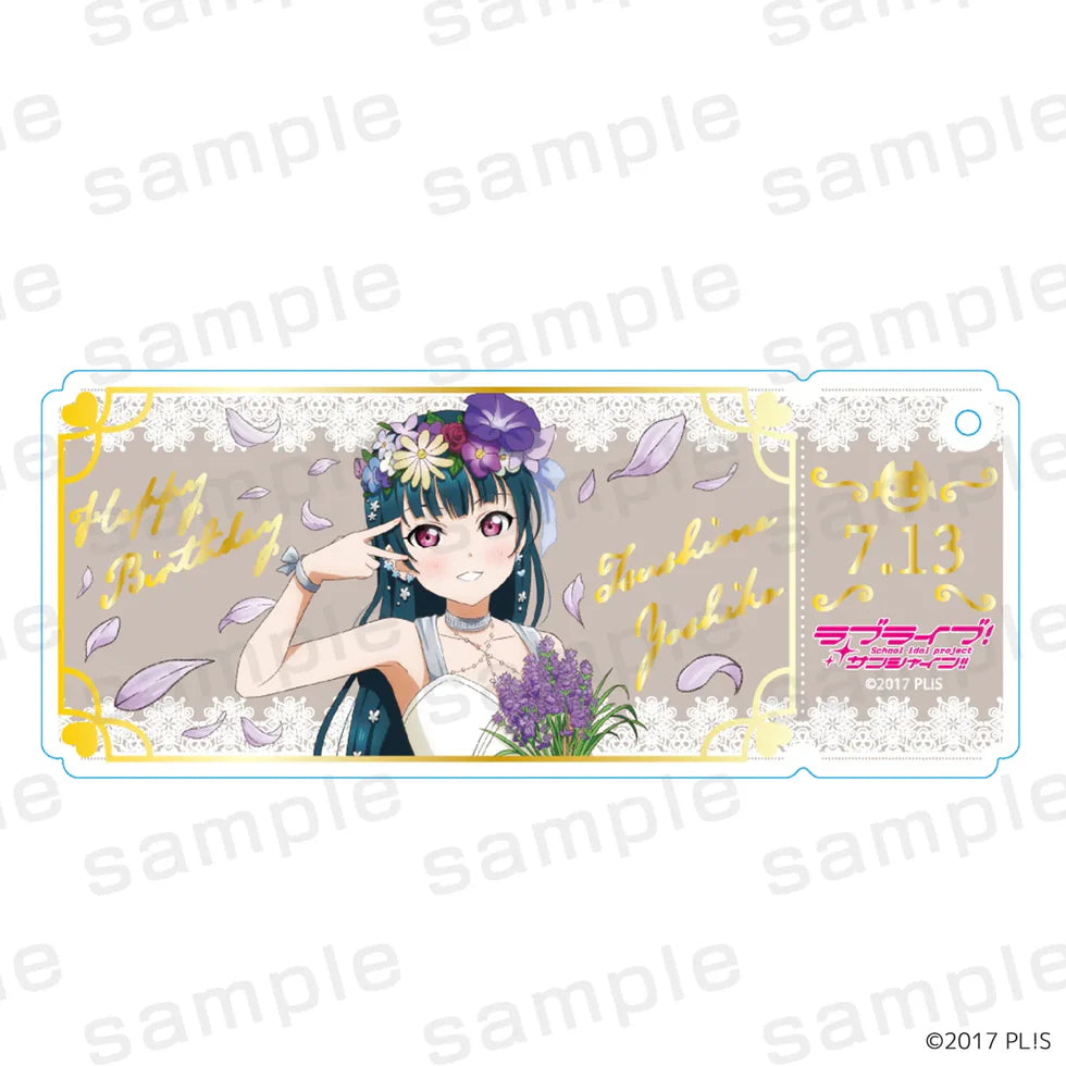 [PREORDER] Love Live Summer Birthday Collection Foil-Stamped Ticket Acrylic Keychains
