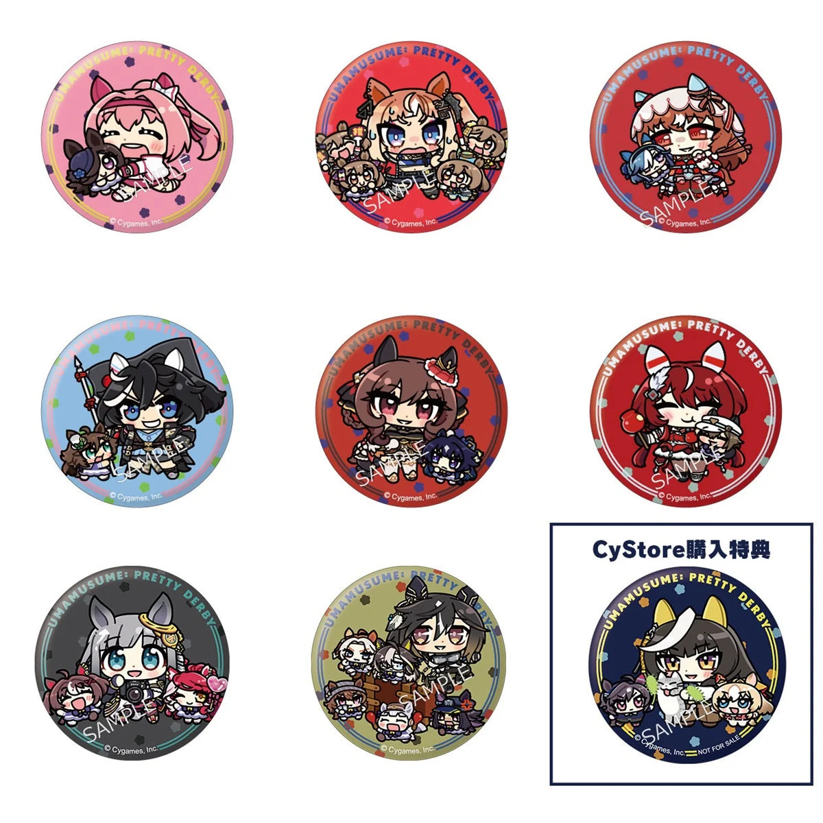 [PREORDER] Umamusume Pretty Derby ~Together with Plushies~ Can Badges