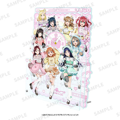 [PREORDER] Aqours Love Live Sunshine Animal Costume ver. Group Acrylic Clock