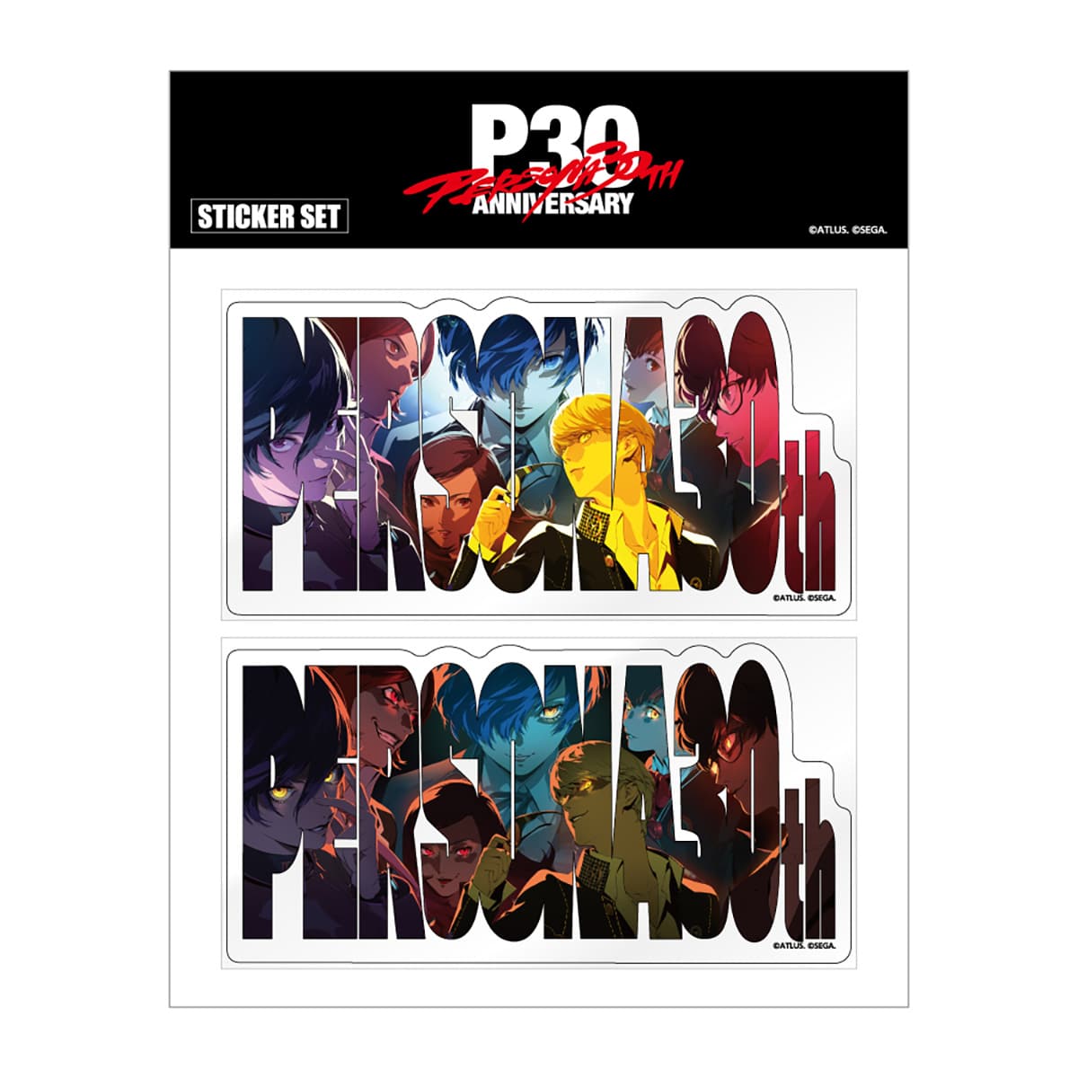 [PREORDER] Persona 30th Anniversary Protagonists Clear Sticker Set