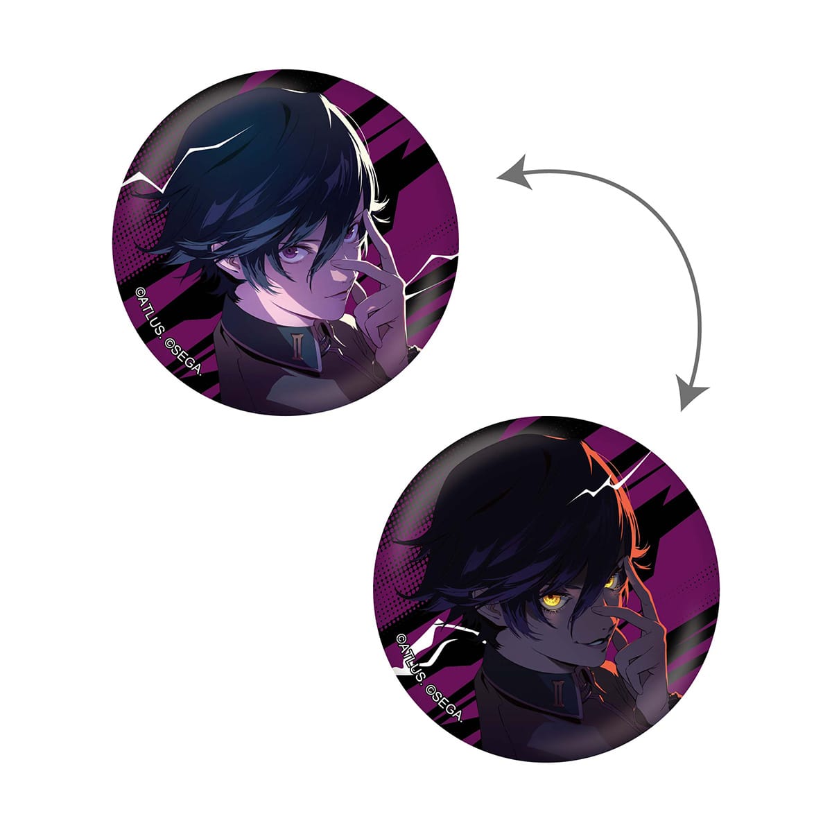 [PREORDER] Persona 30th Anniversary Protagonists Shadows Lenticular Can Badges