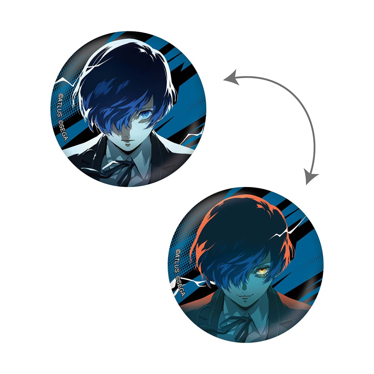 [PREORDER] Persona 30th Anniversary Protagonists Shadows Lenticular Can Badges