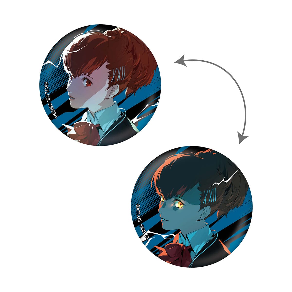 [PREORDER] Persona 30th Anniversary Protagonists Shadows Lenticular Can Badges