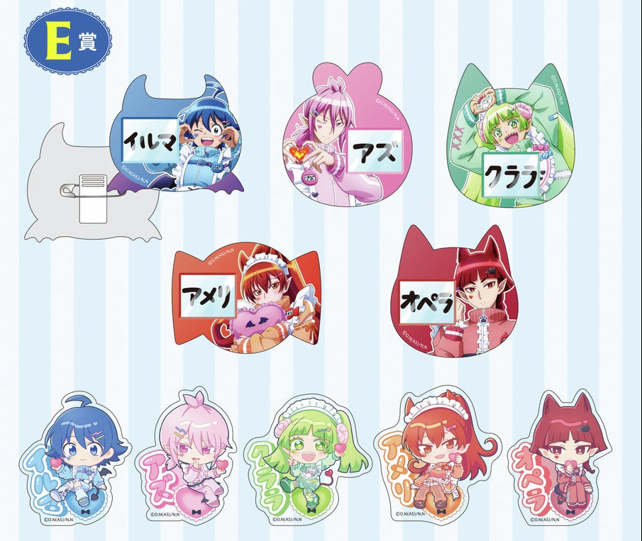 [PREORDER] Welcome to Demon School / Mairimashita Iruma-kun Jersey Maid Kuji - E Prize Acrylic Clip Badges