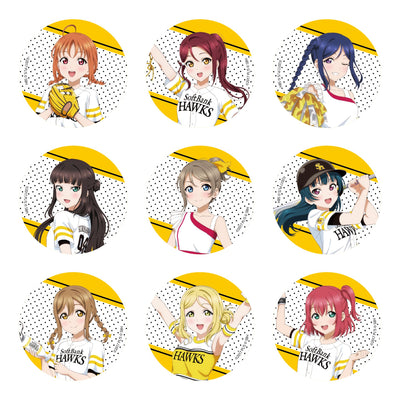 [PREORDER] Aqours x SoftBank Hawks Love Live Pacific League Random Can Badges
