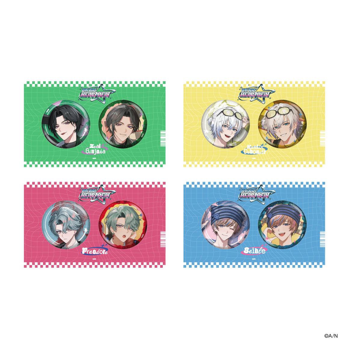 [PREORDER] Nijisanji EN BY THE BEAT By The Heartbeat Can Badge Sets