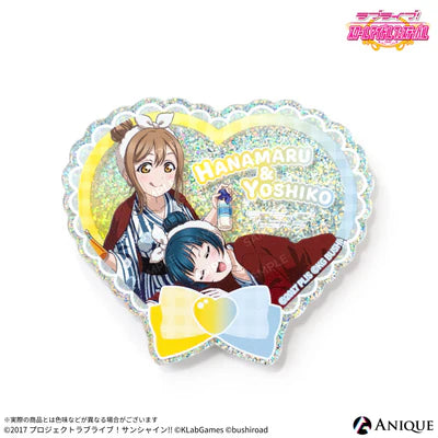 [PREORDER] Aqours Love Live UR Pair Glitter Acrylic Badges