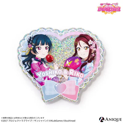 [PREORDER] Aqours Love Live UR Pair Glitter Acrylic Badges