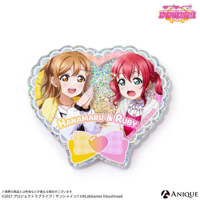 [PREORDER] Aqours Love Live UR Pair Glitter Acrylic Badges
