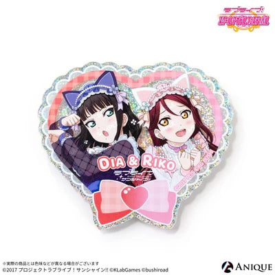 [PREORDER] Aqours Love Live UR Pair Glitter Acrylic Badges