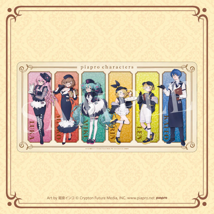 Group Hatsune Miku Glasses x Cafe Kuji Rubber Mat 30x60cm